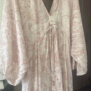 Bohemian Pink and White Dress
